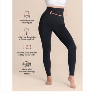 Empetua by Shapermint High Waisted Shaping Leggings Black Size Large NWT